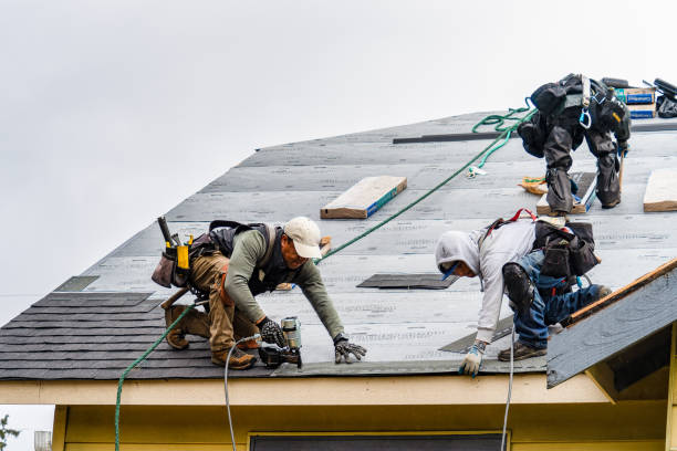 Professional Gutter Installation technician working in Thorofare, NJ